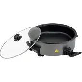 Bavary elektrische pizzapan – 1500W – 36 cm – antiaanbaklaag – zwart – warmhouden