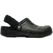 Crocs Baya Gevoerde Pluche Band Klompen Zwart/Zwart