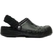 Crocs Baya Gevoerde Pluche Band Klompen Zwart/Zwart