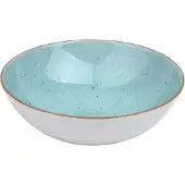 Lubiana Boss Slakom/Diep Bord Turkoois Wit 18cm Porselein
