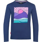 TROLLKIDS - Girl's Falketind Longsleeve - Longsleeve 140, blauw