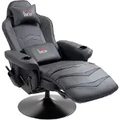 HOMCOM relaxfauteuil met massagefunctie, elektrische tv-stoel met verstelbare rugleuning