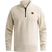 PME Legend Sweatshirt 'Sweatshirt with half-zip and badge' beige