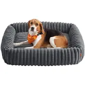 BellaFurn Orthopedisch, wasbaar hondenbed | Loodgrijs | 91x68x20 cm