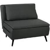 HOMCOM Chair Bed-Polyester-90L x 89B x 79H cm-Dunkelgrau