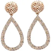 Charme Bijoux lange oorbellen -goudkleurig-Strass- Oana-