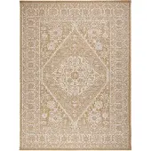 FRAAI Jute buitenkleed - Daisy Medaillon Wit - 120x170cm