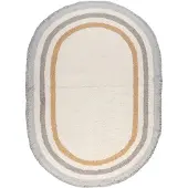 Little Olly Ovaal wasbaar kindervloerkleed - Milo Grijs - 140x210cm