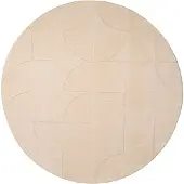 FRAAI Rond Scandinavisch vloerkleed - Charm Circles Beige - Ø 160cm