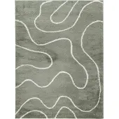 FRAAI Wasbaar vloerkleed - Myrre Swirl Groen - 120x170cm