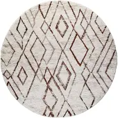 FRAAI Rond hoogpolig vloerkleed - Blend Diamond Terracotta - Ø 200cm