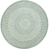 FRAAI Rond buitenkleed - Summer Azteca Groen - Ø 100cm