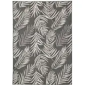 FRAAI Buitenkleed - Malta Leaves Zwart | Budgettopper! - 80x150cm