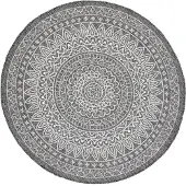 FRAAI Rond buitenkleed - Summer Azteca Grijs Ø 180cm