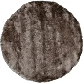 FRAAI Rond hoogpolig vloerkleed - Glorious Zilver/Grijs | Luxe - Ø 240cm