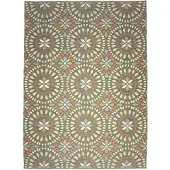 FRAAI In & Outdoorkleed - Ranch Mandala Groen - 200x290cm