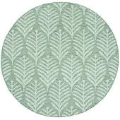 FRAAI Rond buitenkleed - Summer Leaves Groen | Botanisch - Ø 100cm