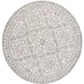 FRAAI Rond buitenkleed - Summer Oriental Lichtgrijs ? 100cm