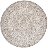 FRAAI Rond buitenkleed - Summer Azteca Lichtgrijs Ø 100cm