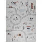 Little Olly Speelkleed auto - Rocky Ride Wit | Wasbaar - 80x150cm
