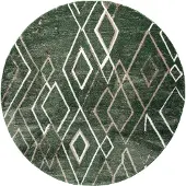 FRAAI Berber vloerkleed rond - Blend Diamond Groen - Ø 120cm