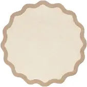FRAAI Rond Wasbaar vloerkleed - Hazy Beige/Creme - Ø 160cm