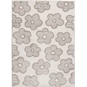 Little Olly Kinderkamer vloerkleed - Bowie Bloem Creme - 140x200cm