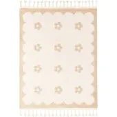 Little Olly Wasbaar kindervloerkleed - Moos Flower Creme - 200x290 cm