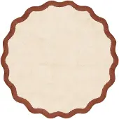 FRAAI Rond Wasbaar vloerkleed - Hazy Bruin/Creme - Ø 120cm