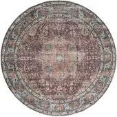 FRAAI Rond binnen- en buitenkleed - Kairo Medaillon Bordeauxrood - Ø 160cm