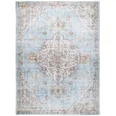 FRAAI Oosters vloerkleed - Leyla Medaillon Lichtblauw - 200x290cm