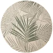 FRAAI Rond buiten vloerkleed - Tiga Palm Groen - Ø 160cm