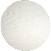 FRAAI Rond Scandinavisch vloerkleed - Charm Shapes Wit - Ø 80cm