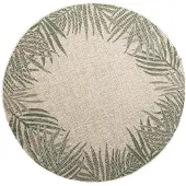 FRAAI Rond buiten vloerkleed - Tiga Edge Groen - Ø 120cm