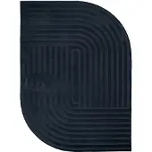 FRAAI Organisch Vloerkleed - Flowy Lines Antraciet | Wasbaar - 160x230cm
