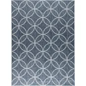 FRAAI Geometrisch buitenkleed - Faro Ripple Blauw - 120x170 cm