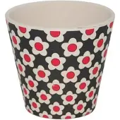 Quy Cup - 90ml Ecological Espresso Reisbeker - “Daisy Black” 7x7x7cm