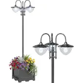 Outsunny Solar LED tuinverlichting met plantenbak 60 x 55 x 189cm