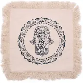 Ancient Wisdom 4 x Hamsa Mandala Cushion - 45x45cm - green