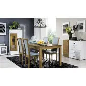 AEA Tische Essgruppe Esszimmer Garnitur Stuhl Set Holz Essgarnituren Tisch 4 Stühle