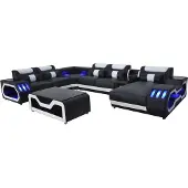 AEA Design Leder Polster Sitz Ecke Landschaft Zimmer Wohn Sofa Polster Eck