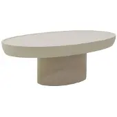 Giga Meubel Salontafel Livinia Ovaal - Beige - 120x65x39cm