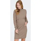 ONLY Maternity Gebreide jurk bruin