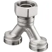 Oventrop Duo-aansluitstuk voor de aansluiting van twee verwarmingscircuits, 1 x G 3/4 ÜM, 2 x G 3/4 AG, 1022655