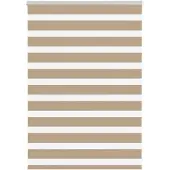 vidaXL Zebra Blind 100x100 cm stofbreedte 95,9 cm polyester zandbruin