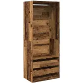 vidaXL Kledingkast 80x50x200 cm bewerkt hout oud hout