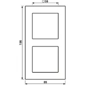 JUNG A range Afdekraam schakelmateriaal - A5582BFWWM