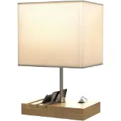 HOMCOM bureaulamp met E27-fitting en laadpoorten