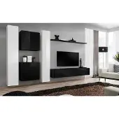 AEA Wohnzimmer Wohnwand Set 4tlg Gruppe Garnitur Schrank 4tlg. Holz Möbel Regal