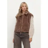 NUKUS Dames Blazers Hani Gilet - Bruin - Maat XXL